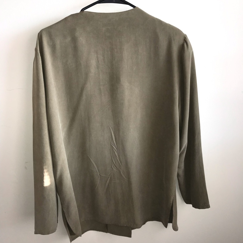 Saks Fifth Avenue Real Clothes 100% Silk Top & Slacks Set Size L See Desc/Measur - Picture 8 of 10